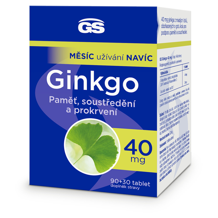 GS Ginkgo 40 mg tablety na podporu duševnej rovnováhy 120 tbl kúpite na Mojalekaren.sk