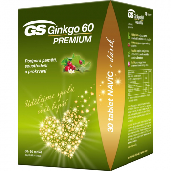 GS Ginkgo 60 premium 60 + 30 tabliet ZADARMO