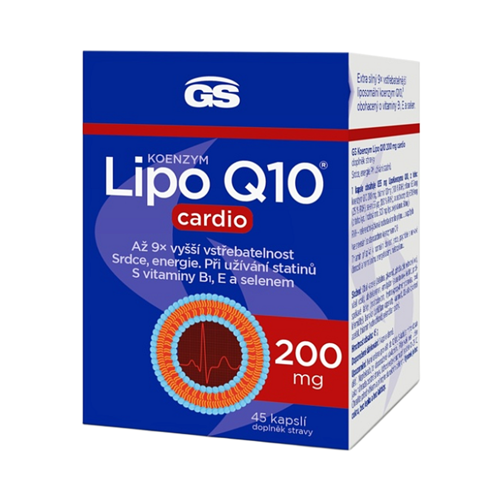 GS Koenzým Lipo Q10 200 mg cardio 45 kapsúl