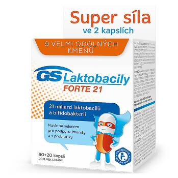 GS Laktobacily Forte21 60+20 kapsúl