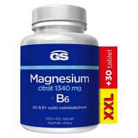 GS Magnesium citrát 1340 mg B6 XXL 100 + 30 tabliet