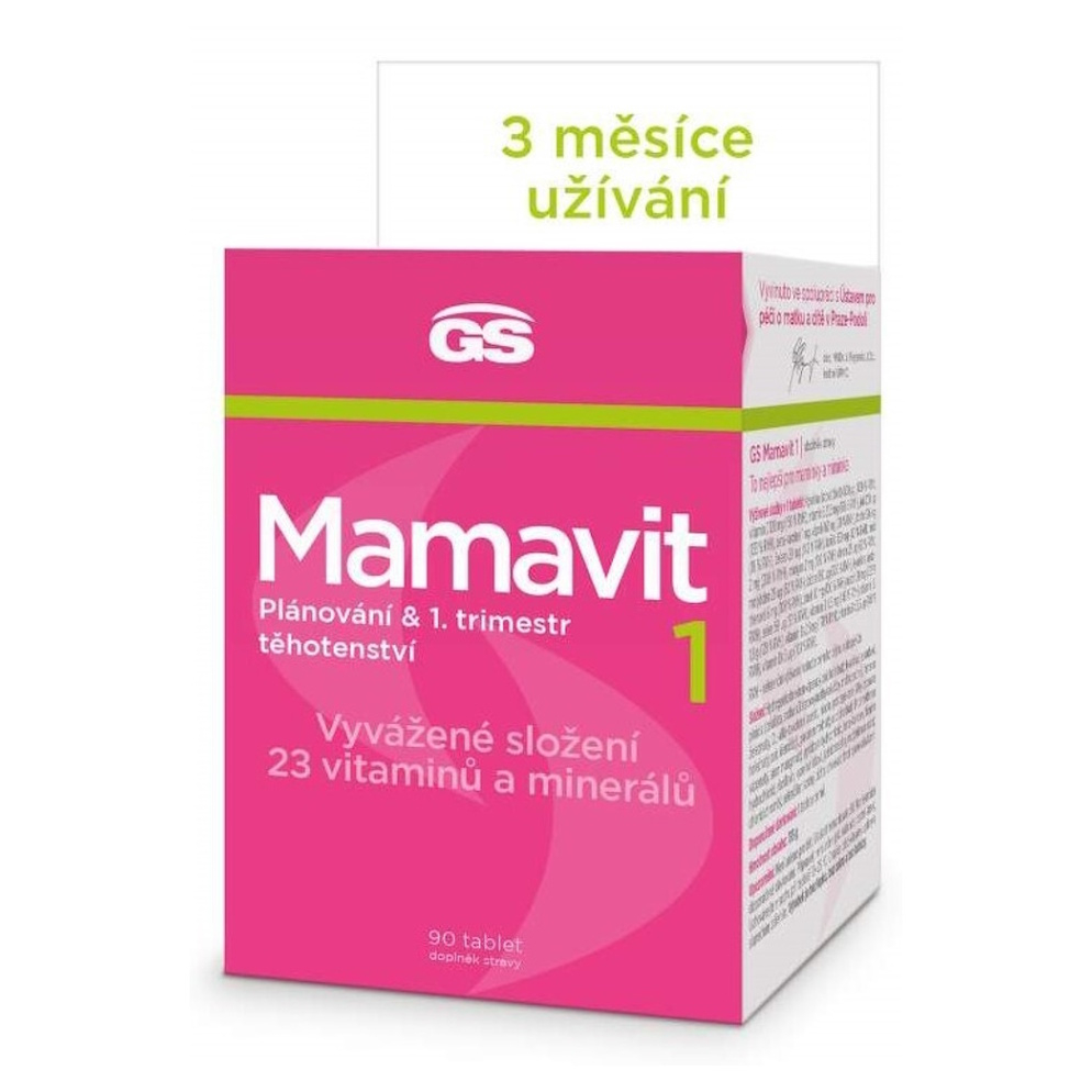 GS Mamavit 1 Plánování a 1. trimestr tablety pre ženy tehotné, dojčiace alebo plánujúce tehotenstvo 90 tbl kúpite na Mojalekaren.sk