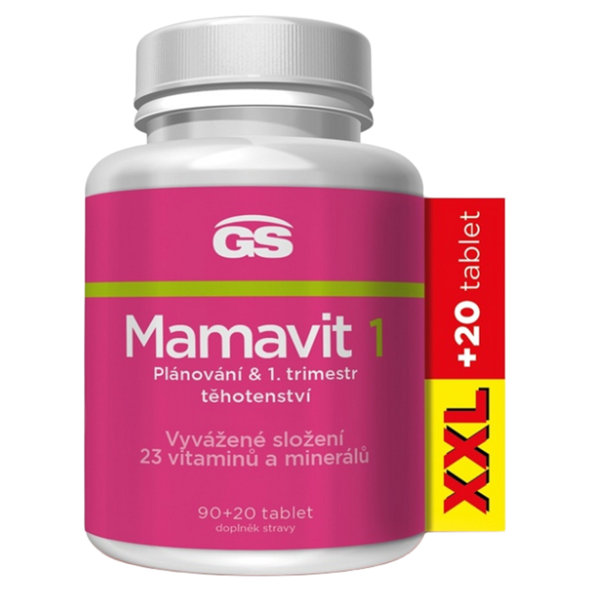 GS Mamavit 1 Plánovanie a 1 trimester XXL 90 + 20 tabliet kúpite na Mojalekaren.sk