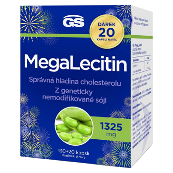 GS MegaLecitín 130 + 20 kapsúl NAVYŠE (Srdce, cholesterol) - Viaczložkové