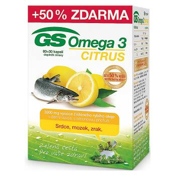 GS Omega 3 Citrus 60+30 kapsúl
