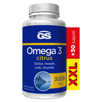 GS Omega 3 citrus XXL 150 + 30 kapsúl (Omega 3 a rybí olej) - Prírodné, Viaczložkové