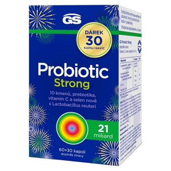 GS Probiotic Strong 60+30 kapsúl NAVYŠE (Probiotiká, laktobacily) - Viaczložkové