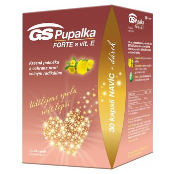 GS Pupalka forte s vitamínom E 70 + 30 kapsúl ZADARMO
