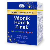 GS Vápnik + horčík + zinok 130 + 30 tabliet NAVYŠE