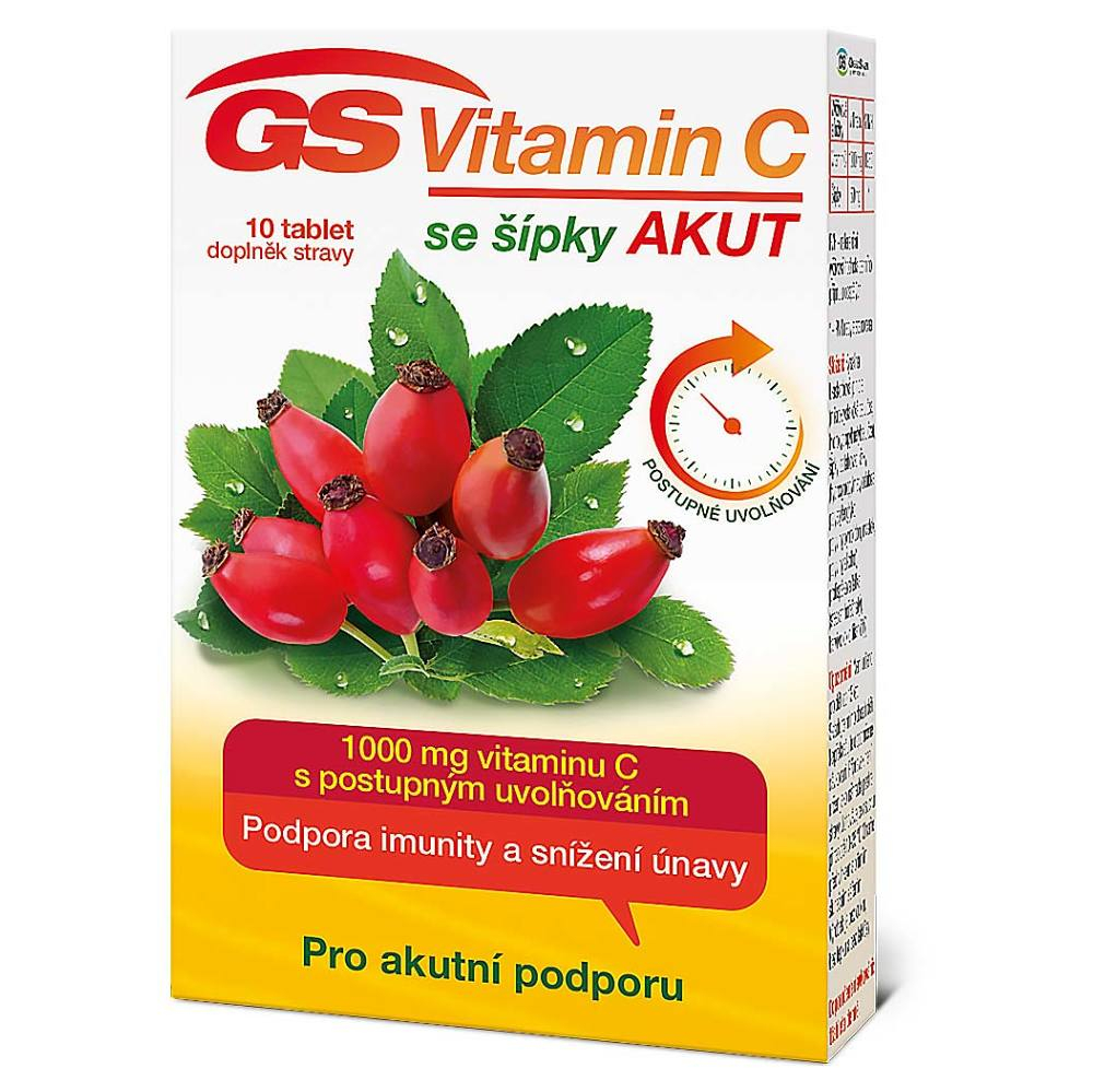 GS Vitamín C 1000 + šípky Akut 10 tablet