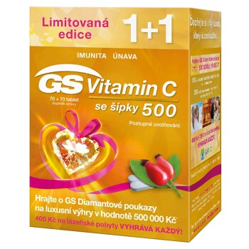 GS Vitamín C 500 so šípkami 70+70 tabliet darček 2017