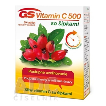 GS Vitamín C 500 so šípkami 30 kapsúl