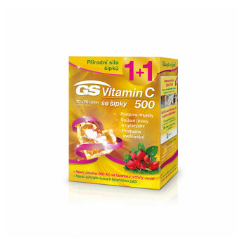 GS Vitamín C500 so šípkami 70+70 tabliet