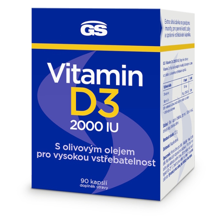 GS Vitamin D3 2000 IU kapsuly s vitamínom D 90 cps kúpite na Mojalekaren.sk