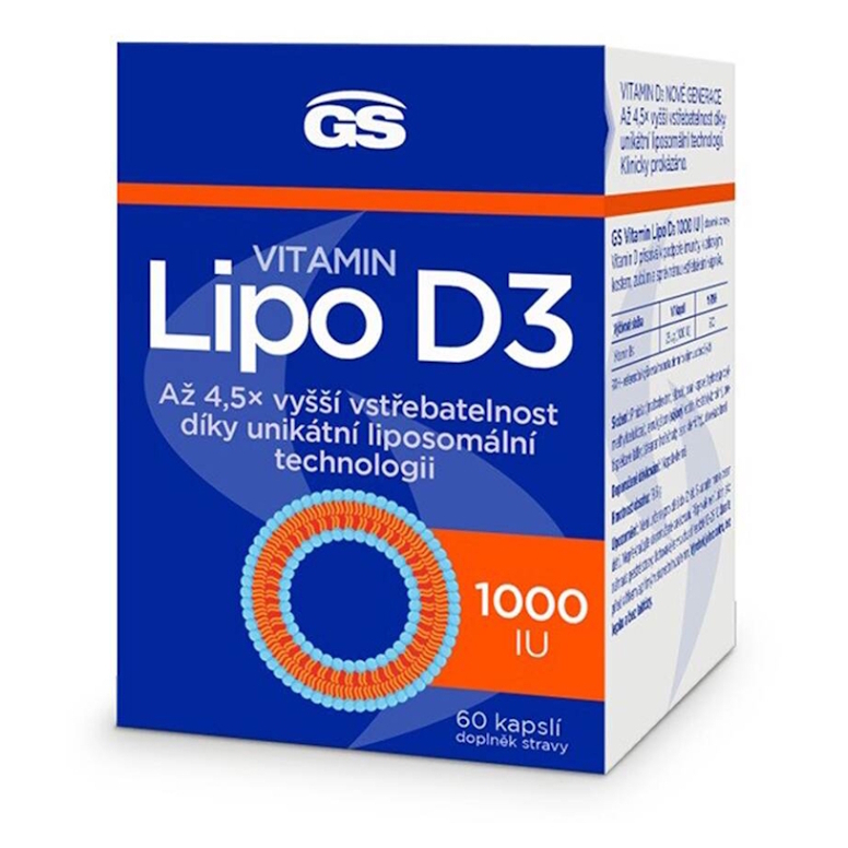 GS Vitamin Lipo D3 1000 IU kapsuly s vitamínom D 60 cps kúpite na Mojalekaren.sk