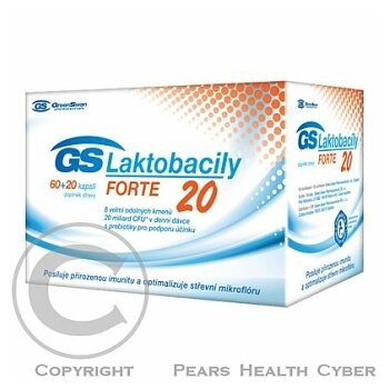 GS Laktobacily forte 20 - 60 + 20 kapsúl