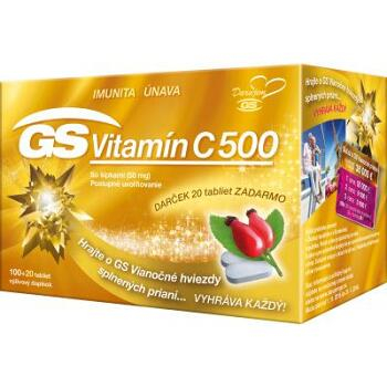GS Vitamín C 500 so šípkami 120 tabliet Vianočné balenie
