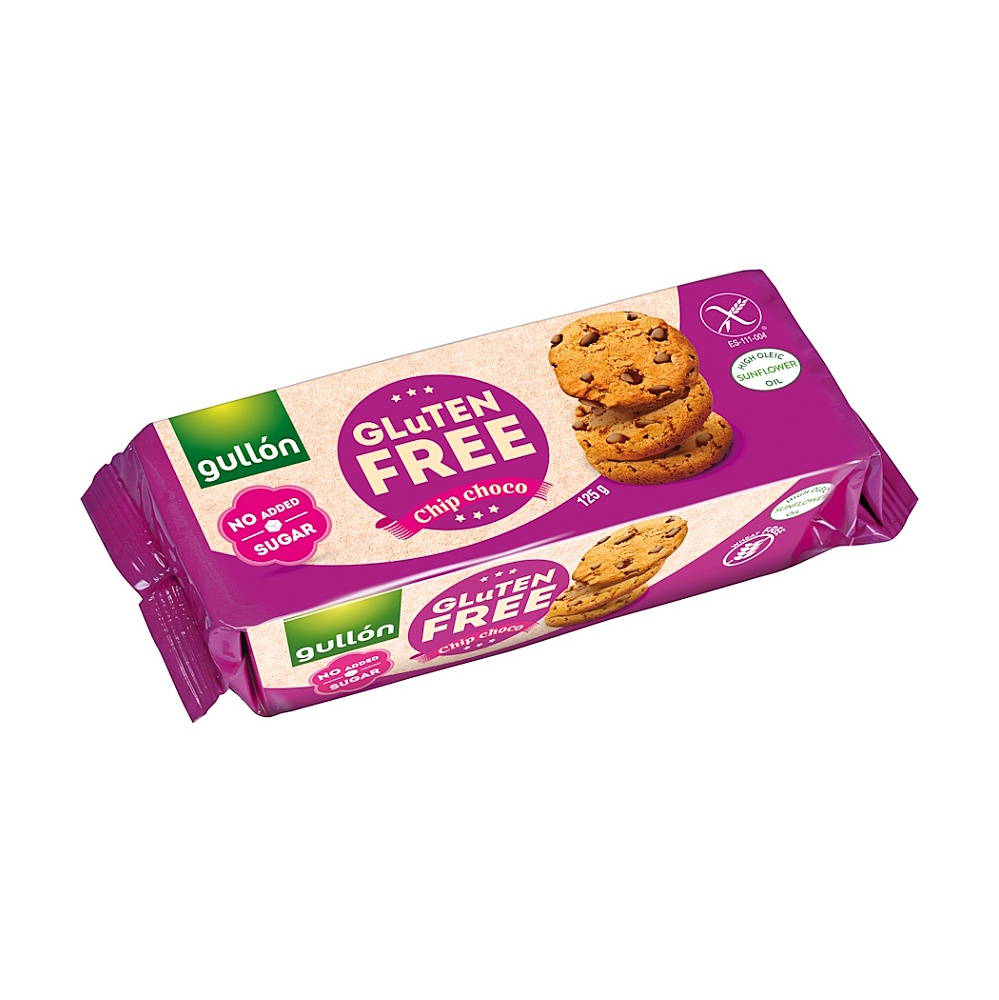E-shop GULLÓN Chip choco sušienky s kúskami tmavej čokolády bez lepku 125 g