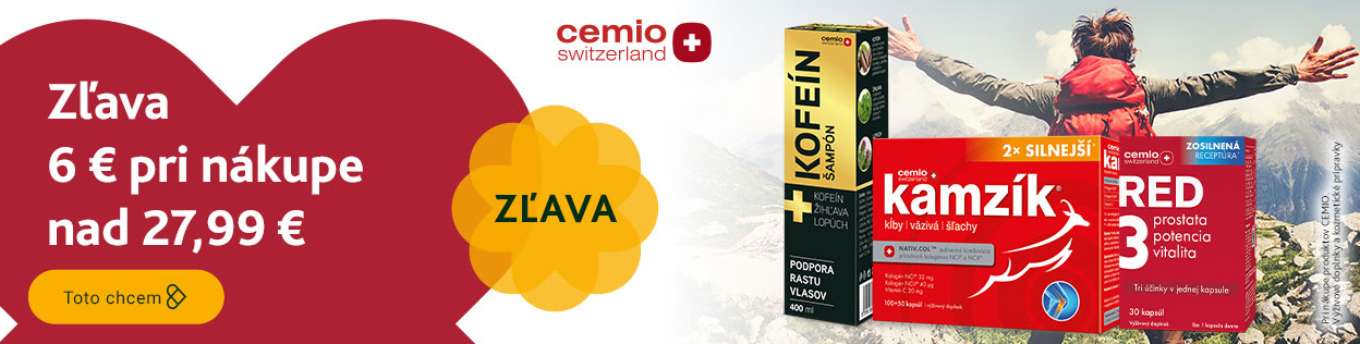 ZĽAVA 6 € na doplnky CEMIO
