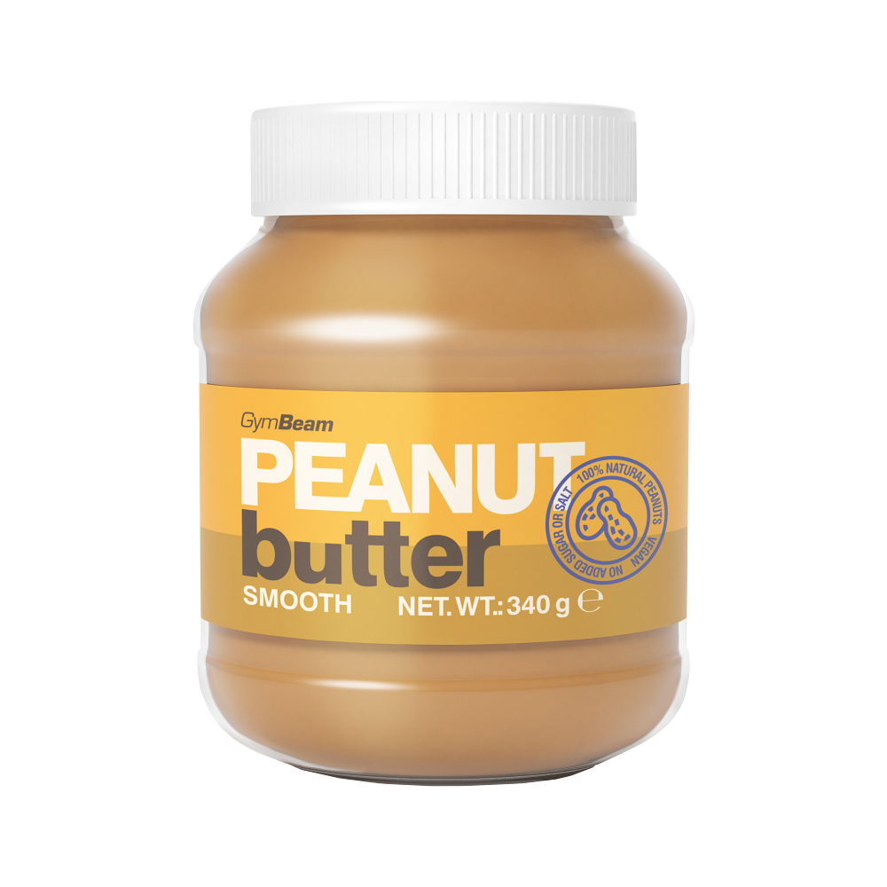 GymBeam Peanut Butter Smooth 100 % orechový krém 340 g