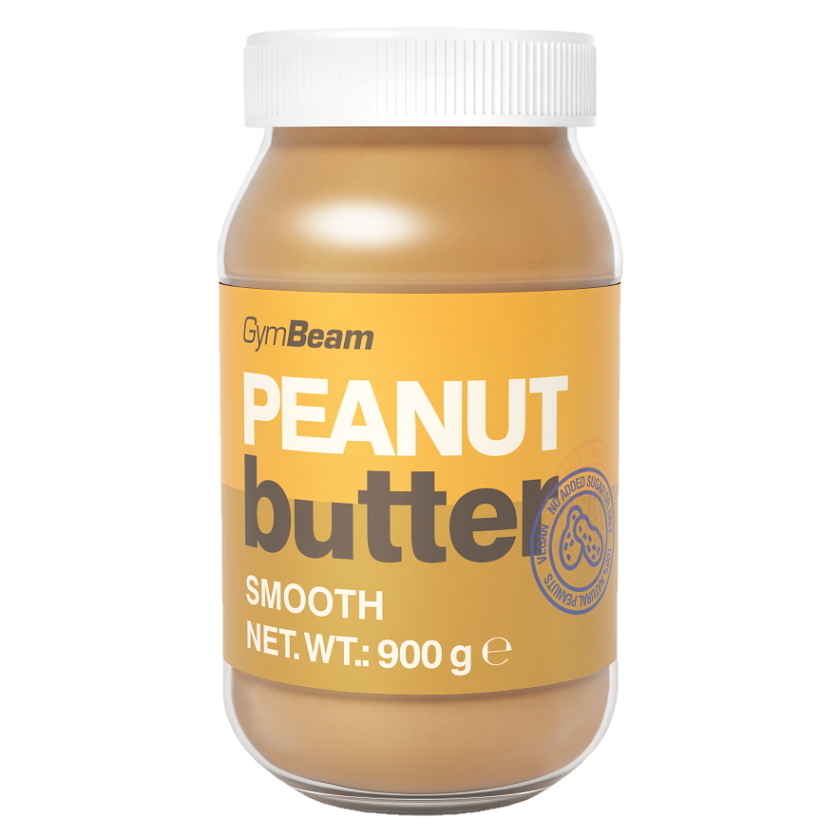 GymBeam Peanut Butter Smooth 100 % orechový krém 900 g