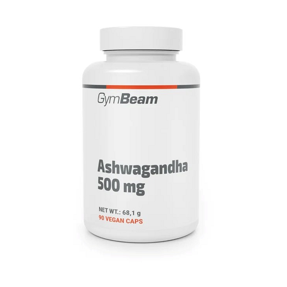 GymBeam Ashwagandha 500 mg kapsuly na podporu fyzického a duševného zdravia 90 cps