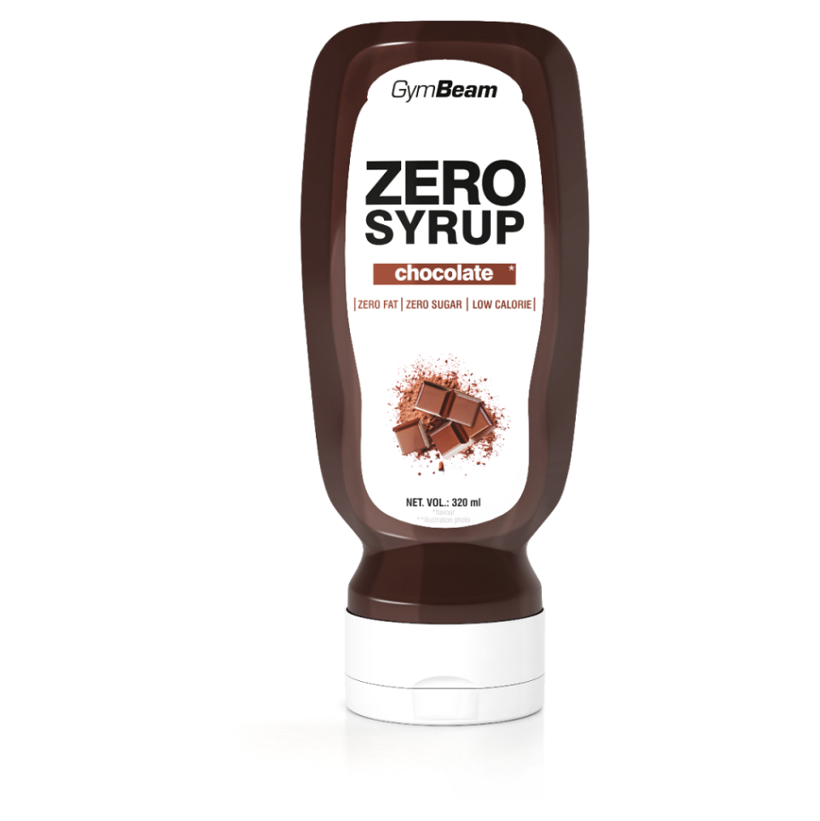 GymBeam Zero Syrup polevový sirup bez kalórií príchuť Chocolate 320 ml