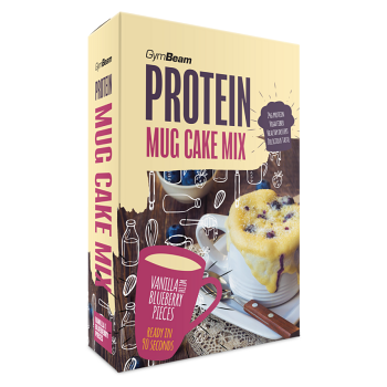 GYMBEAM Proteínový mug cake mix vanilkový s kúskami čučoriedok 500 g