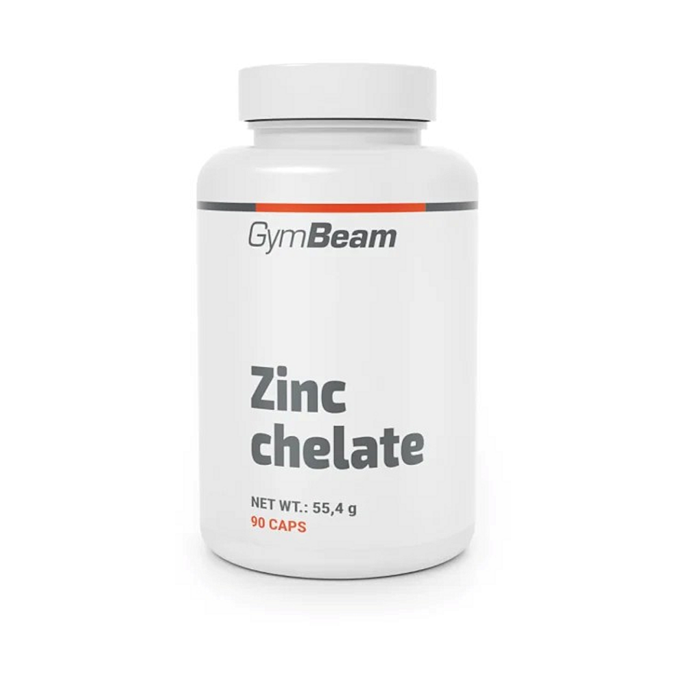 GymBeam Zinc Chelate Bisglycinate kapsuly na podporu imunitného systému, pre krásnu pleť a nechty 90 cps
