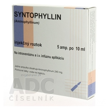 SYNTOPHYLLIN sol inj 240 mg/10 ml 5x10 ml (50 ml) (Lieky na predpis)