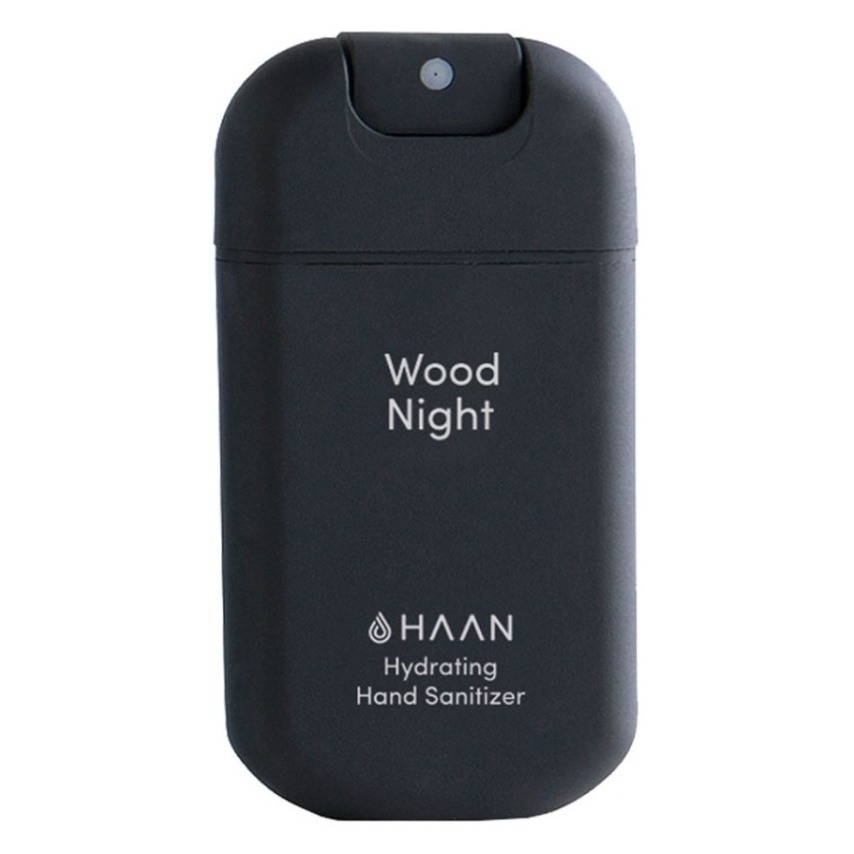 HAAN Hand Care Wood Night čistiaci sprej na ruky s antibakteriálnou prísadou 30 ml