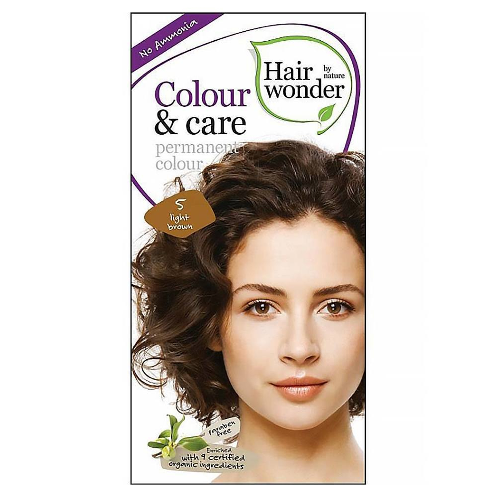 HAIRWONDER Prírodné dlhotrvajúca farba na vlasy Svetlo hnedá 5
