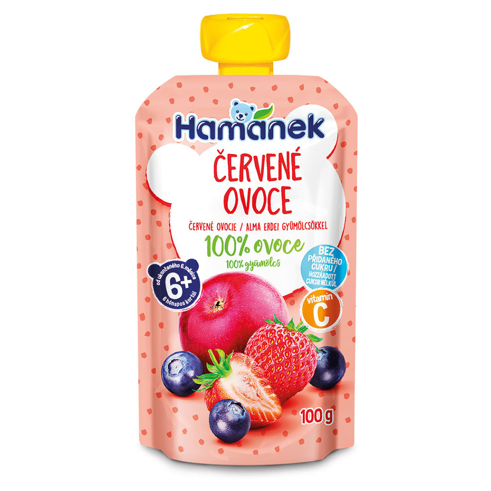 HAMÁNEK Červené ovocie 6m+ 100 g