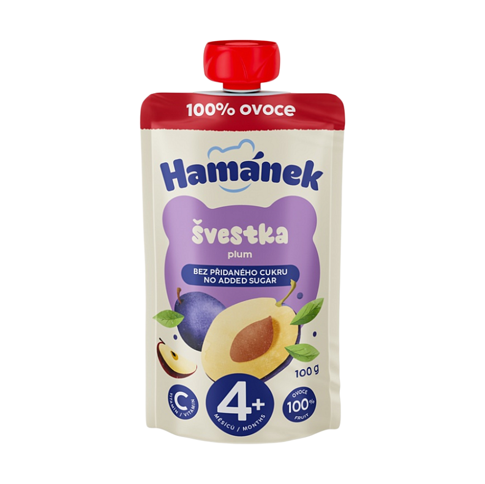HAMÁNEK Jablko a slivka 4m+ 100 g