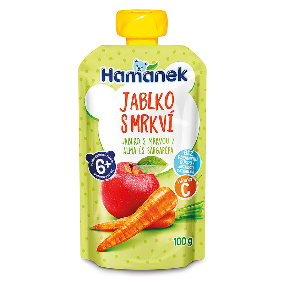 HAMÁNEK Jablko s mrkvou 6m+ 100 g