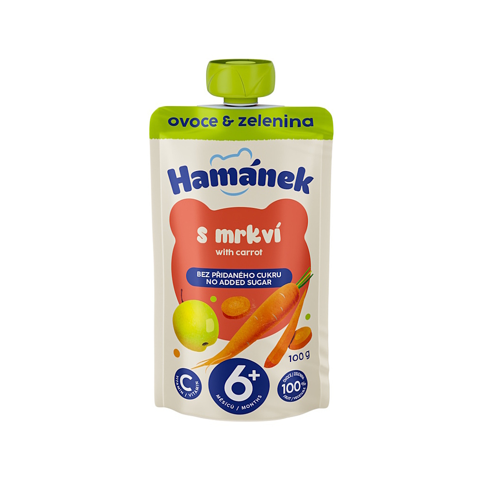HAMÁNEK Jablko s mrkvou 6m+ 100 g