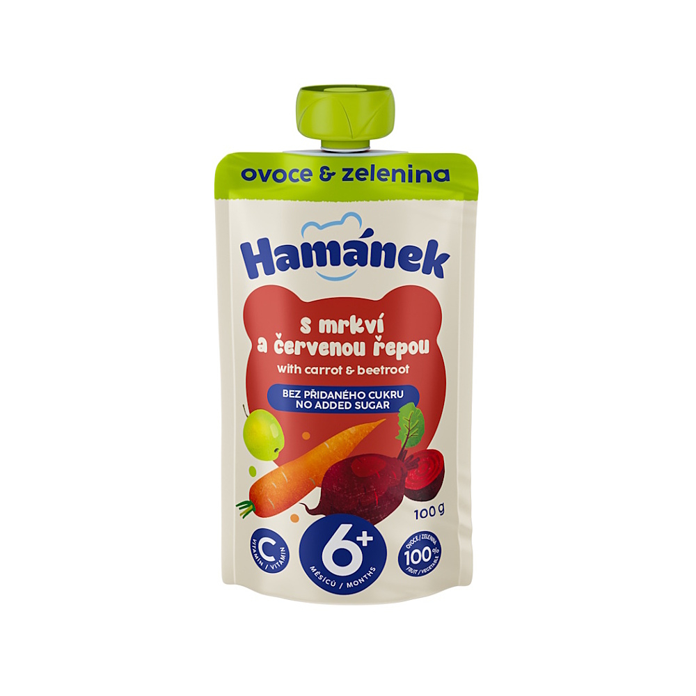 HAMÁNEK Jablko s mrkvou a červenou repou 6m+ 100 g