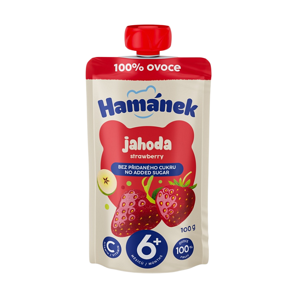 HAMÁNEK Jahoda s jablkom 6m+ 100 g