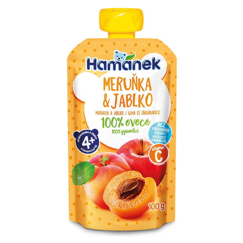 HAMÁNEK Marhuľa a jablko 4m+ 100 g