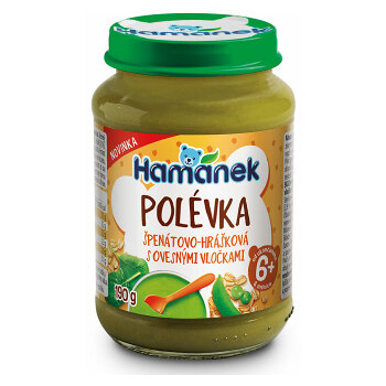 HAMÁNEK Špenátovo-hrášková polievka s ovsenými vločkami 190 g
