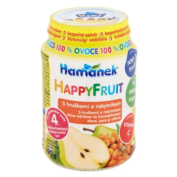 HAMÁNEK Happy Fruit S hruškami a rakytníkom 190 g