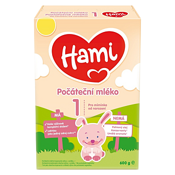 HAMI 1 Počiatočné dojčenské mlieko od narodenia do 6 mesiacov 600 g (Počiatočné mlieka pre deti)