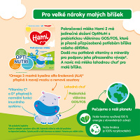HAMI 2 Pokračovacie dojčenské mlieko od 6 do 12 mesiacov 600 g