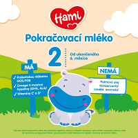 HAMI 2 Pokračovacie dojčenské mlieko od 6 do 12 mesiacov 600 g