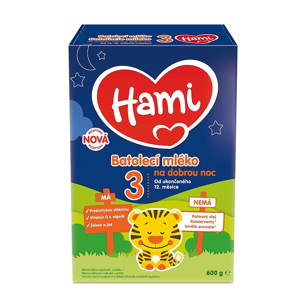 HAMI 3 Batoľacie mlieko na dobrú noc od ukončeného 12.mesiaca 600 g