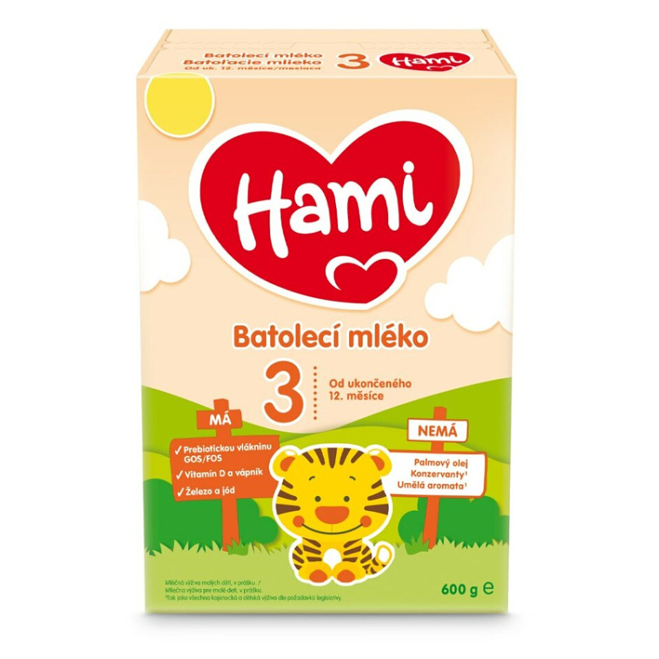 HAMI 3 Batoľacie mlieko od ukončeného 12 do 24 mesiaca 600 g kúpite na Mojalekaren.sk
