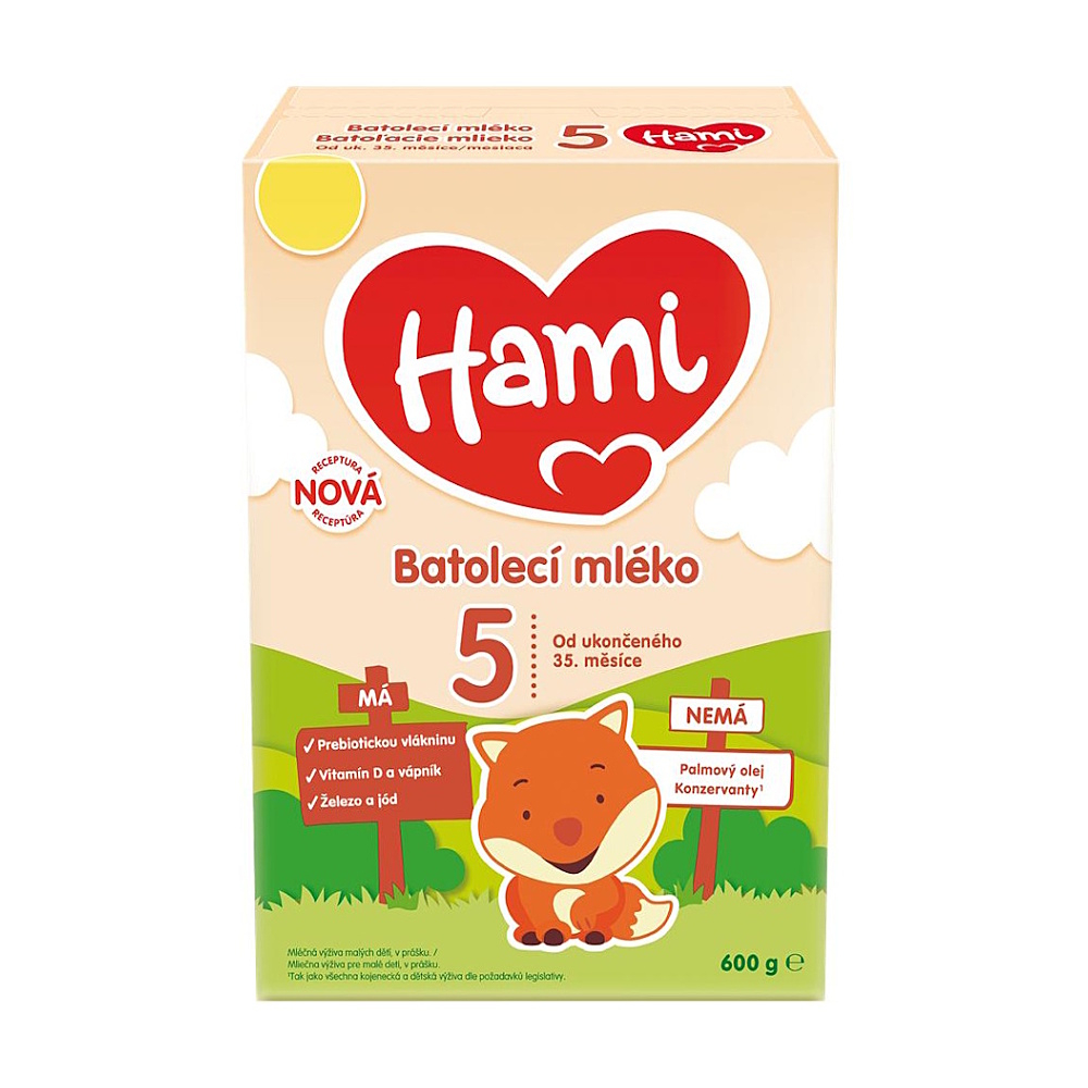HAMI 5 Batoľacie mlieko od ukončeného 35.mesiaca 600 g