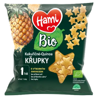 HAMI BIO Kukuričné-quinoa chrumky ananás 20 g 12m+