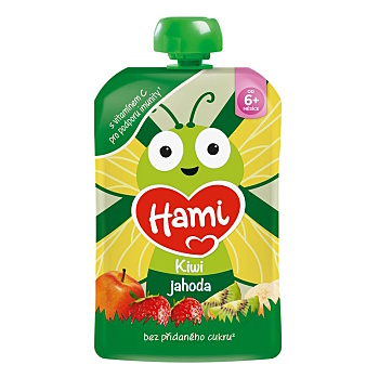 HAMI Kapsička kivi jahoda 6m+ 100 g (Desiatové kapsičky)