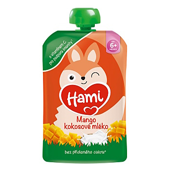 HAMI Kapsička mango kokosové mlieko 6m+ 100 g (Desiatové kapsičky)